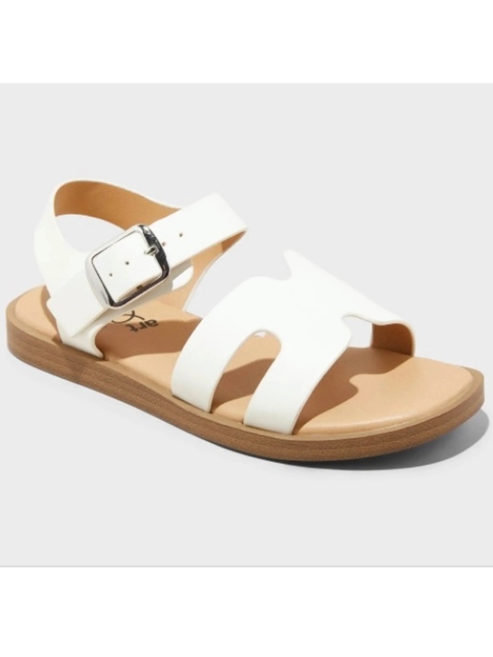 Cat & Jack White Buckle Casual Slide Sandals